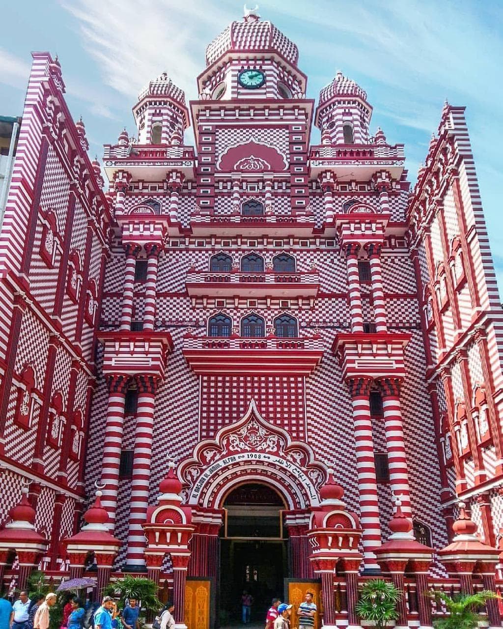 Jami Ul-Alfar Red Mosque in Colombo Sri Lanka