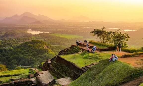 Landscape view across Dambulla and Sri Lanka's Cultural Triangle