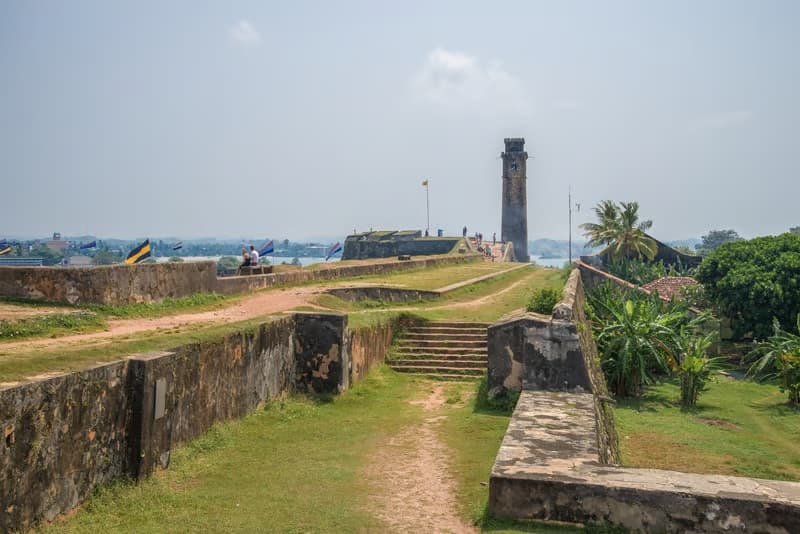 Historic ramparts surrounding Galle Fort