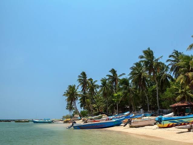 Coastal landscape at Point Pedro in northern Sri Lanka