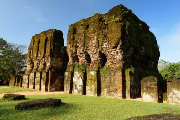 Ancient royal palace ruins in Polonnaruwa