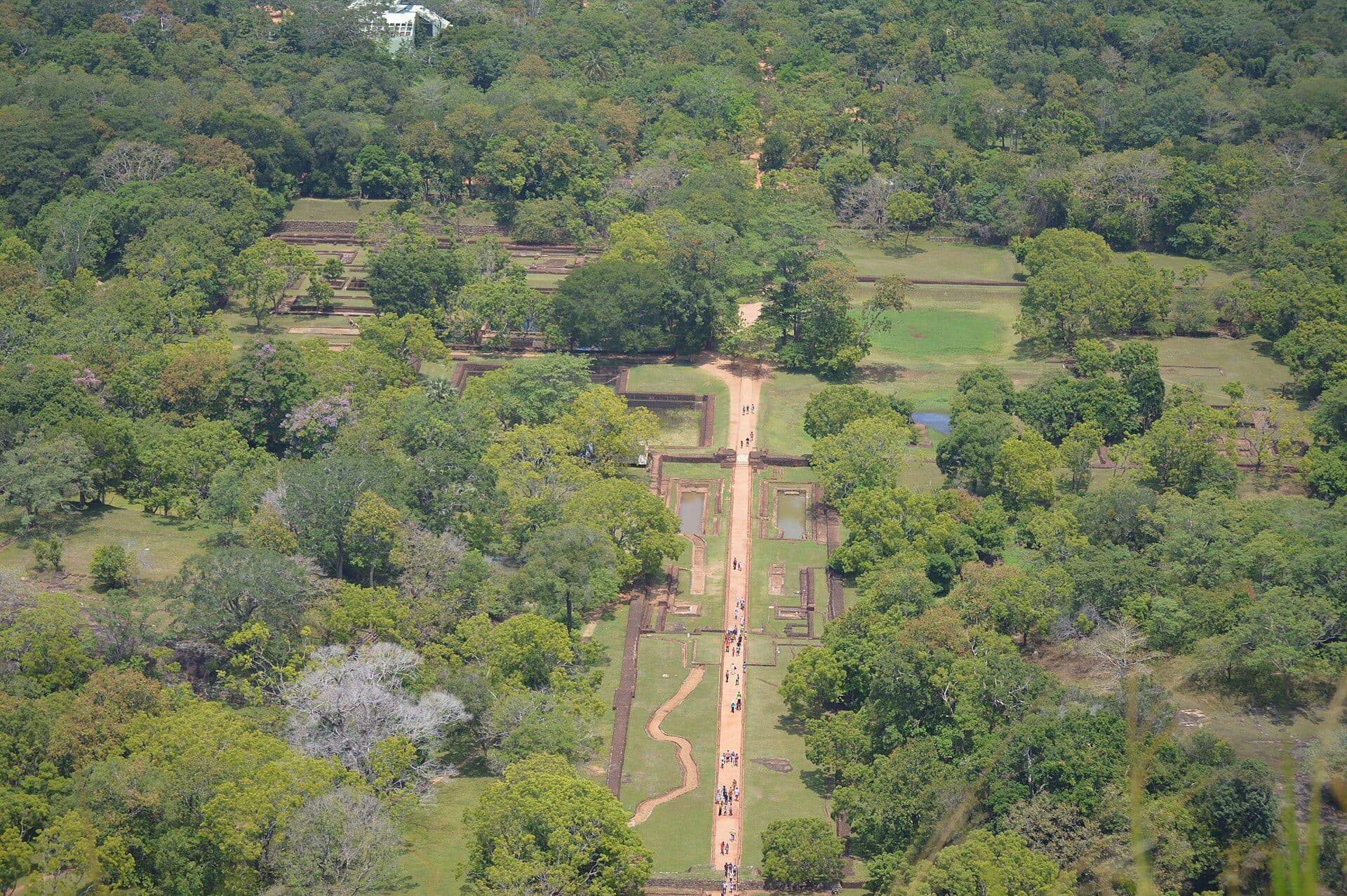 Sigiriya Rock Fortress surrounded by tropical Sri Lankan countryside