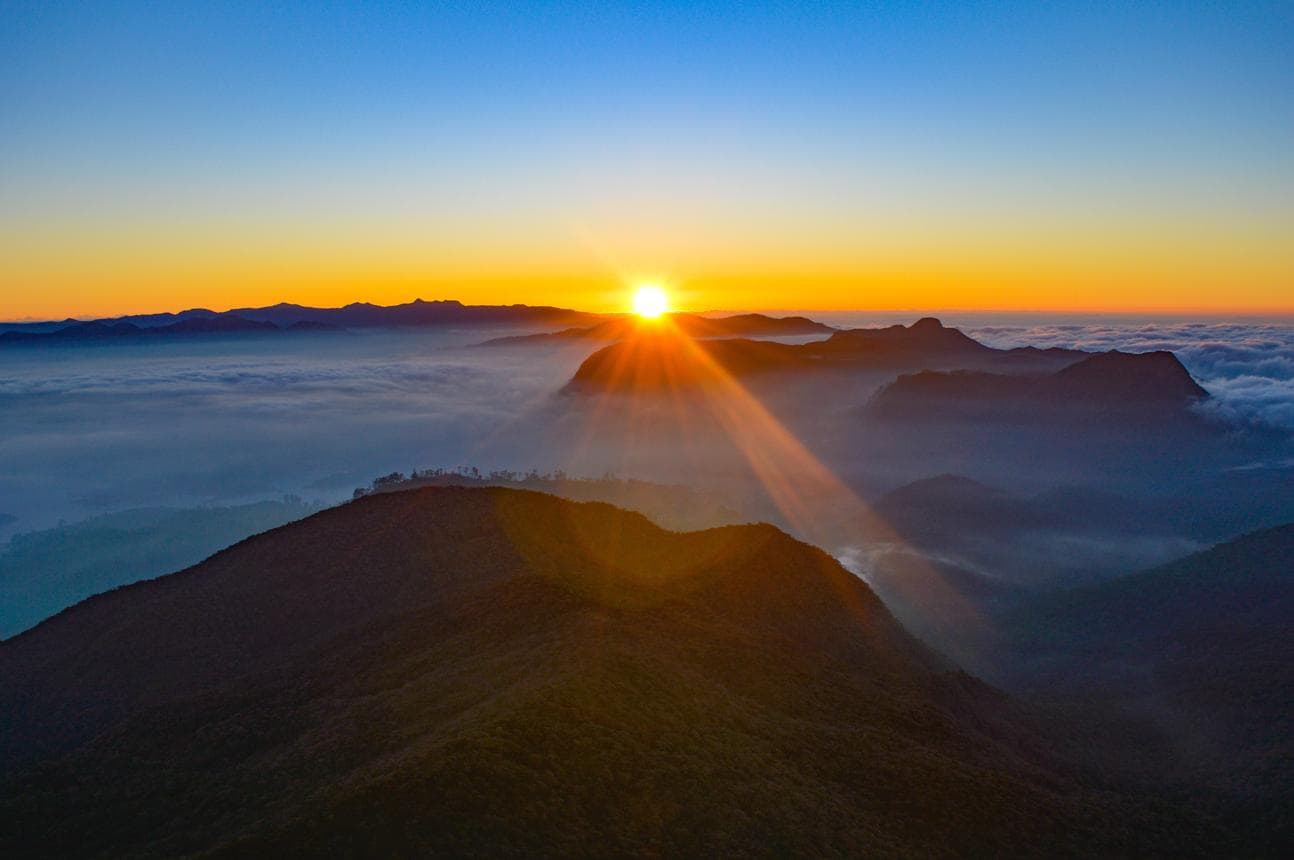 Adam's Peak and surrounding Central Highlands scenery