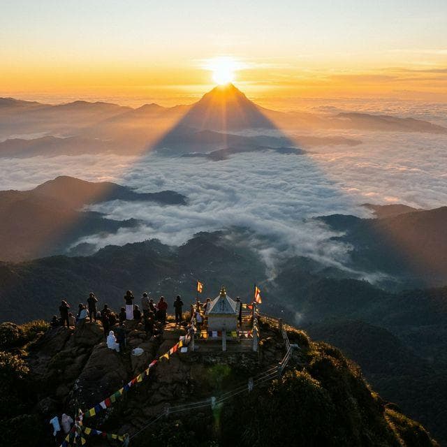 Sunrise over the Central Highlands from Adam's Peak