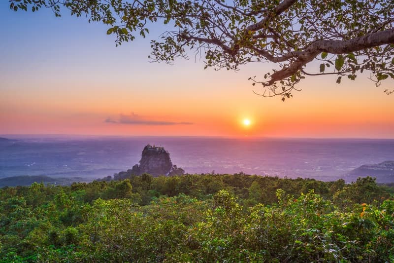 Sigiriya Rock at sunset